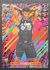 2025-26 Topps Finest Ace Bailey Rc #205 Rare Red Black Geometric Refractor /5!