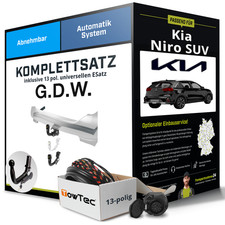 Für KIA Niro SUV I Typ DE Anhängerkupplung abnehmbar +eSatz 13pol uni. 16-22 NEU
