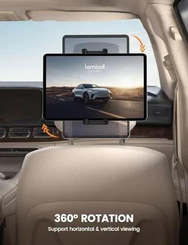 Soporte para Tableta para Reposacabezas de Coche - [Funda Gruesa Amigable] [Rotación 360°] Coche  Foto 3 de 4