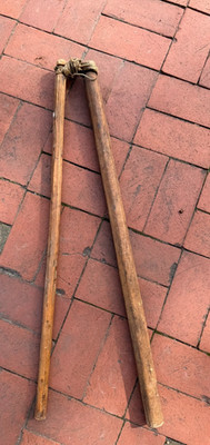 Antique WOODEN GRAIN THRESHING FLAIL - Primitive Tool