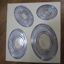 Creative Memories Scrapbook Cutting Templates Four Sizes of Oval Patterns