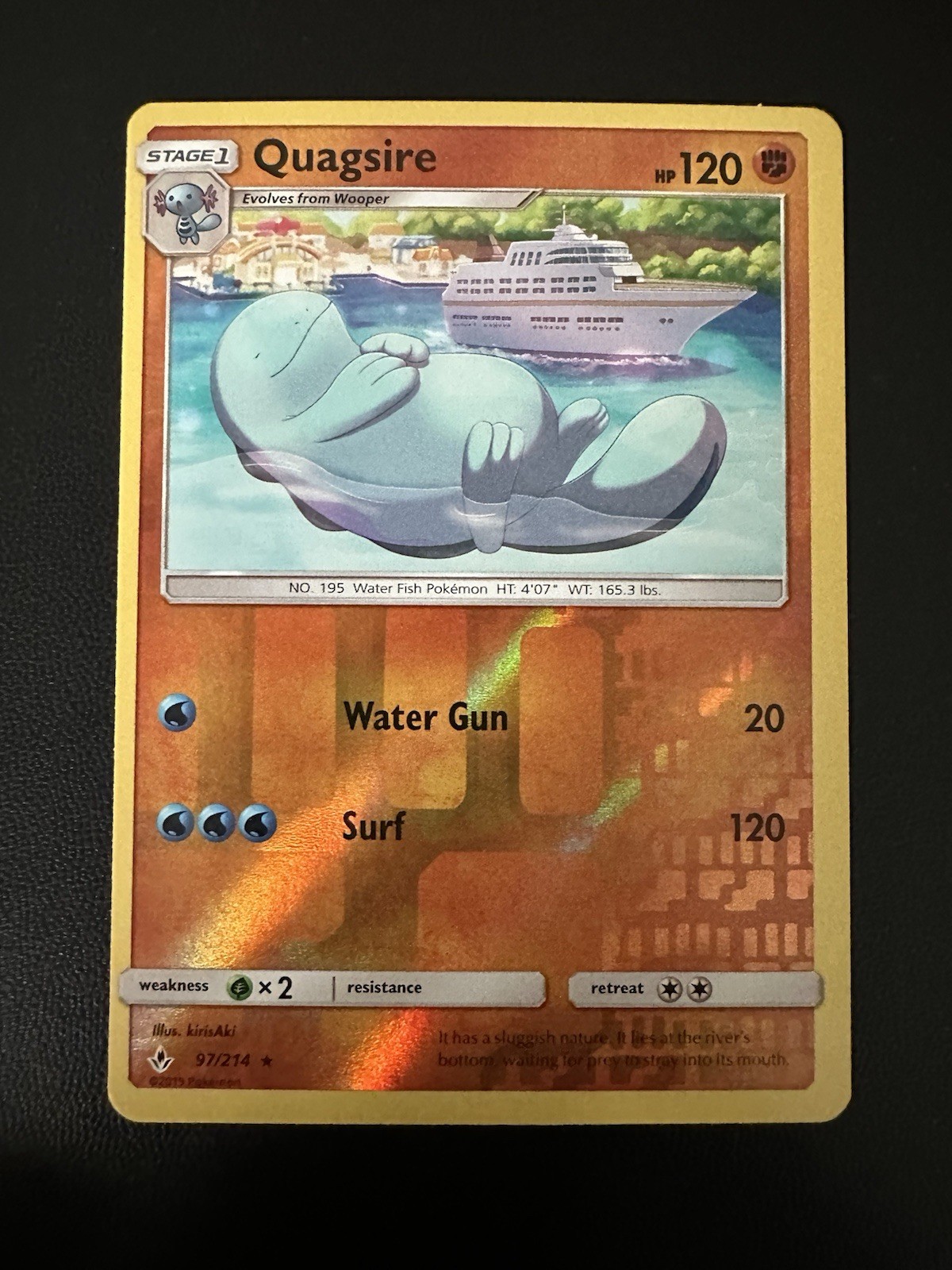 Pokemon Unbroken Bonds Reverse Holo Quagsire 97/214 NM