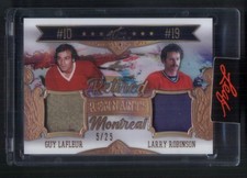 2021-22 Leaf Art Hockey Guy Lafleur Larry Robinson Retired Remnants #d/25
