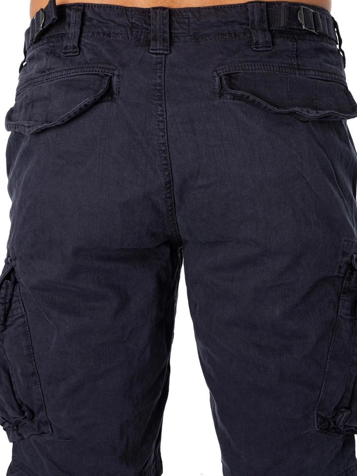 Superdry Pour des hommes Short cargo de base, Bleu - Photo 4/4