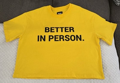 Lemons On Fire Octavious Marks Better In Person Cropped Oversized Tee Yellow XXL
