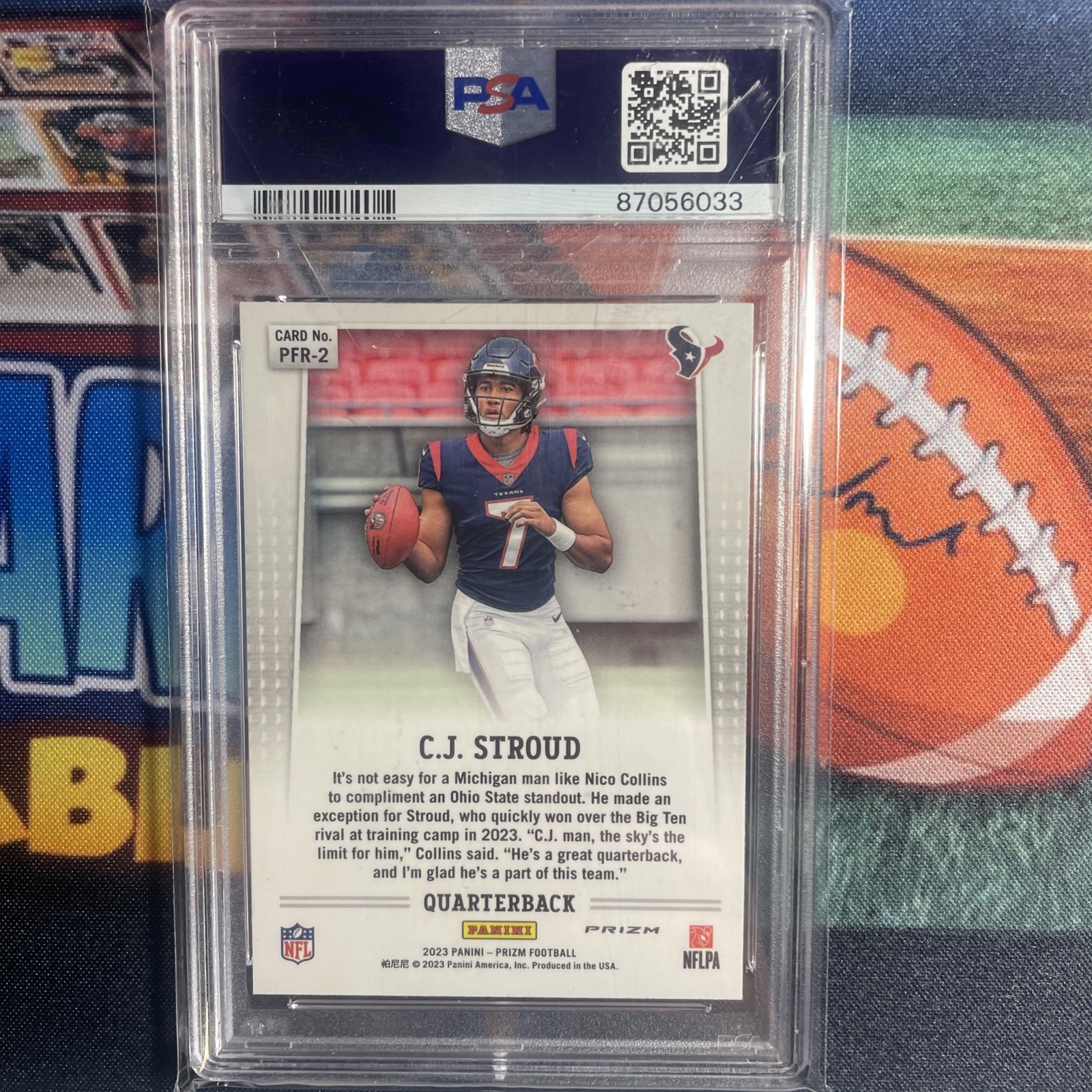 2023 Prizm Flashback Rookie Cj Stroud PSA 10 Read Description  view 2