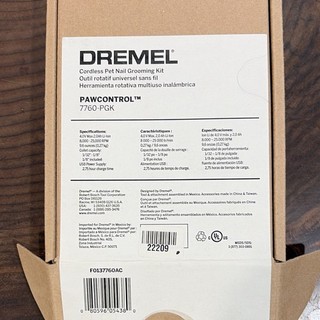 Dremel PawControl 7760 PGK Cordless Pet Nail Kit Li Ion 4V 9pc 20K RPM