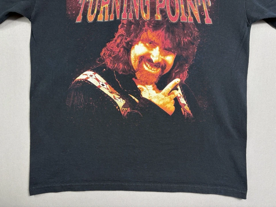 Camiseta de Lucha Libre Vintage Y2K 2007 Mick Foley Mankind TNA Talla M Punto de Inversión PPV Foto 4 de 4