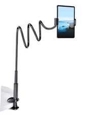Gooseneck Flexible Arm Tablet Stand, Fir Kindle Holder for Bed Dark Black