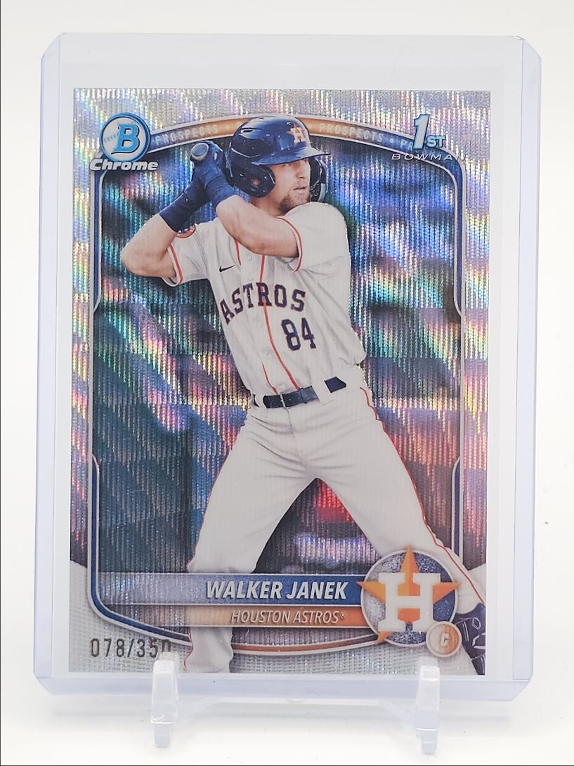 WALKER JANEK 2025 BOWMAN CHROME 1ST WAVE REFRACTOR ASTROS /350 Q3789