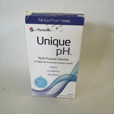 Menicon Unique Ph Gas Perm Lenses 2.5oz Multi Purpose Solution NEW