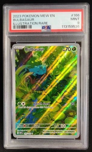 PSA 9 Bulbasaur 166/165 Illustration Rare Scarlet Violet 151 Pokemon Graded Card