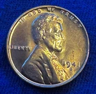 1941-S Lincoln Wheat Cent Nice BU Red Uncirculated Uncertified US Coin
