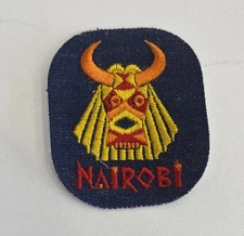 Vintage Denim Embroidered Nairobi Patch Sew-On Travel  Africa