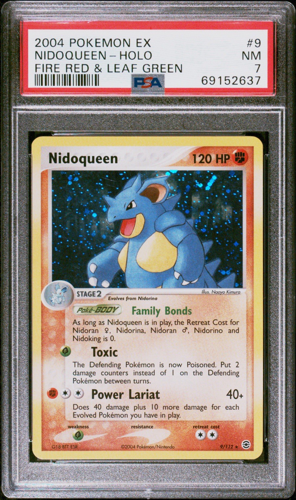 2004 POKEMON EX FIRE RED & LEAF GREEN #9 NIDOQUEEN-HOLO PSA 7