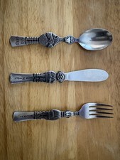 Vintage 1976 Gorham Sesame Street Child Flatware Set - Ernie, Big Bird, Bert