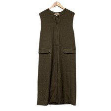 BEAUTY&YOUTH Tweed-Like Keyhole Neck Jumper Skirt, Size S, Dark Brown Women USED