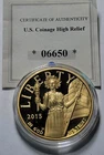 2015 American LIBERTY HIGH RELIEF 24K Gold Layered $100 Coin ~ American Mint COA