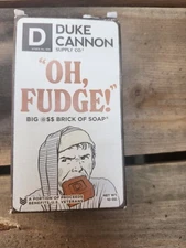 Duke Cannon soap Buffalo Trace Fudge Scent Box Is Bent Writing Soap Good