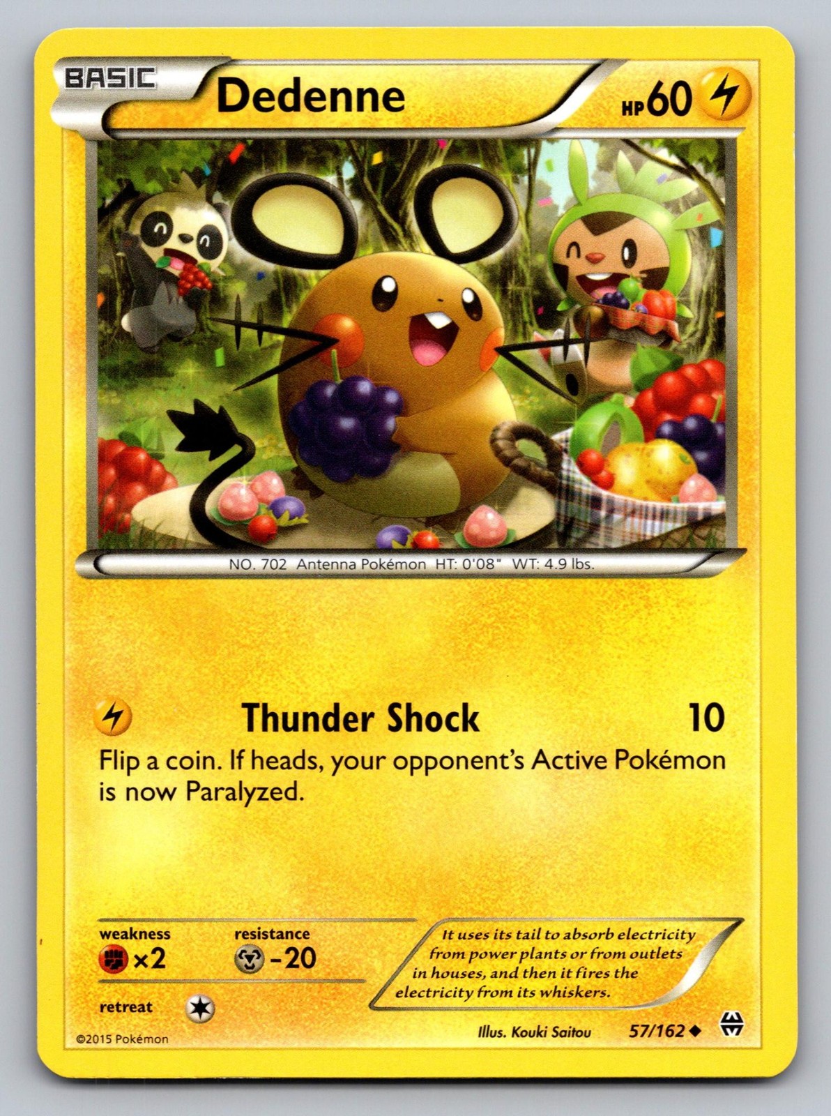 Dedenne 57/162 Uncommon BREAKthrough Pokemon Lightly Played