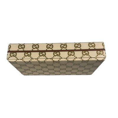 Gucci Accessory Collection Storage Box Beige GG Monogram Vintage