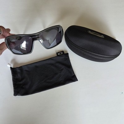 Authentic Oakley Vtg Black Rare Silver Icon Sport Shield Sunglasses Hinge READ 