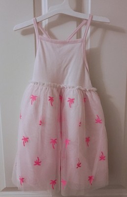 Cat and Jack Girl's Light Pink Palm Tree Dress 4T NEW