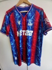 Macron Crystal Palace Fc 24/25 Mens Home Football Shirt Size XL Excellent