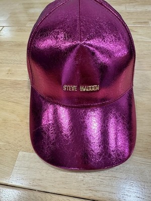 Steve Madden Metallic Pink Baseball Cap One Size