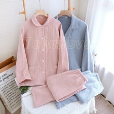 Women  s Pure Cotton Sleepwear Set   Four-Layer Gauze Pajamas, Comfortable Couple