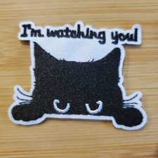 IM WATCHING YOU IRON-ON PATCH FUNNY SARCASTIC MEME PATCH