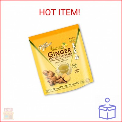 Prince of Peace Instant Lemon Ginger Honey Crystals, 30 Sachets   Instant Hot or