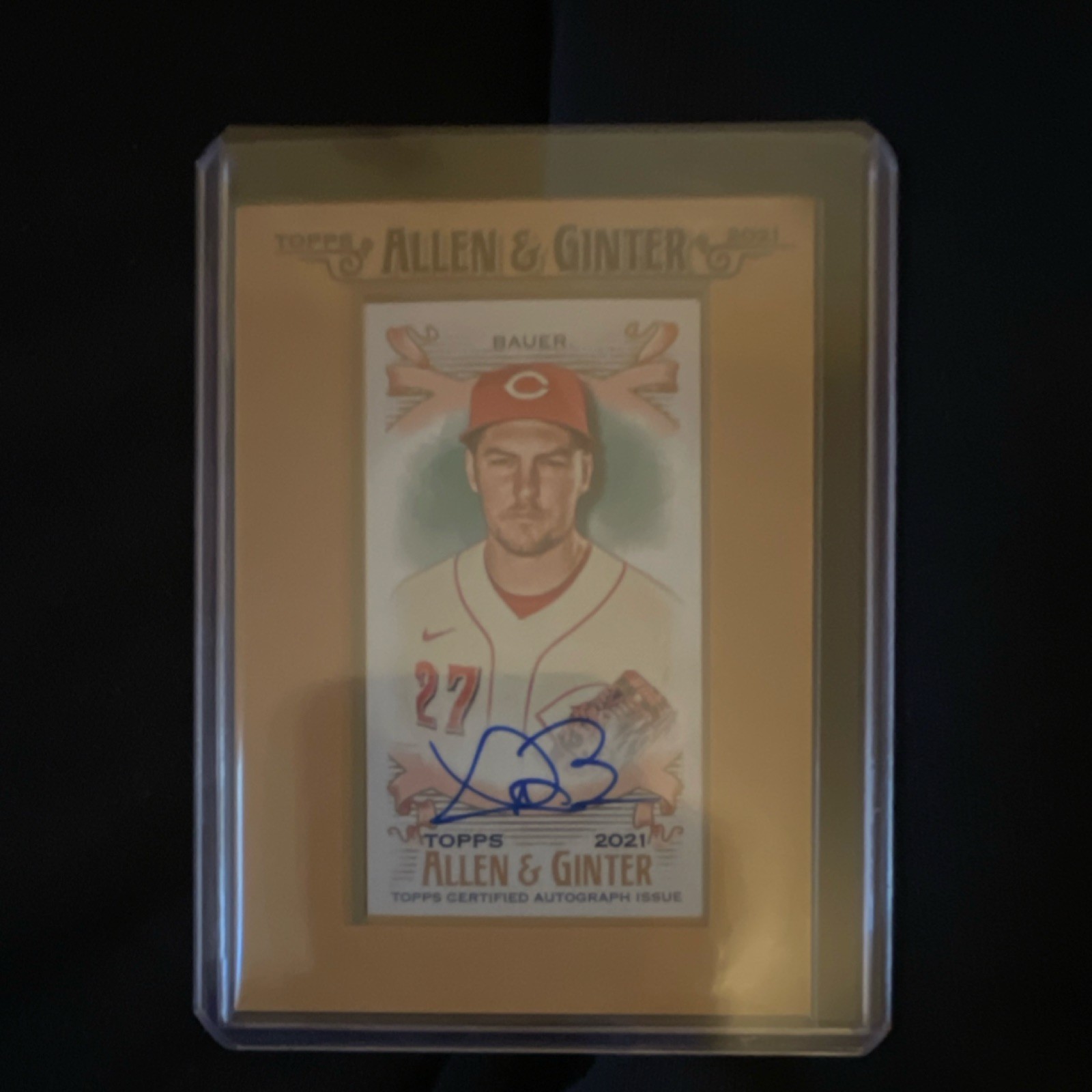 Trevor Bauer 2021 Topps Allen & Ginter #FMA-TB Framed Mini Auto