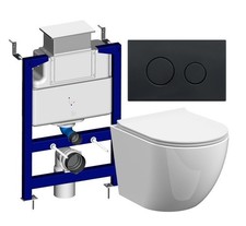 Anas Magna Randloses Vortex Tornado System Leise Spülung & Rahmen Unterputz Cister