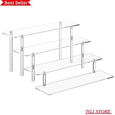 4 Tier Acrylic Perfume Organizer Stand, Clear Display Risers for Perfume, Cologn
