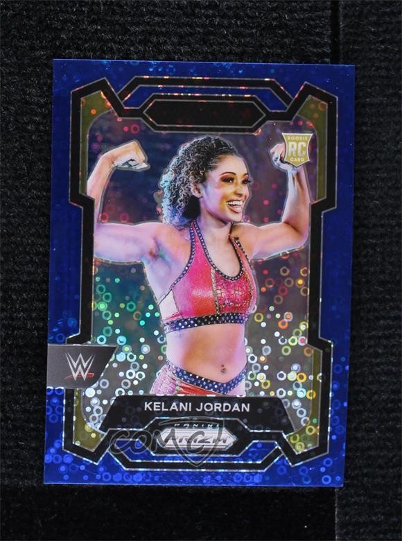 2024 Panini Prizm WWE Blue Under Card 7/25 Kelani Jordan #127 Rookie RC 1co7