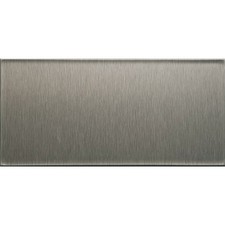 Aspect 3 In. x 6 In. Aluminum Backsplash Peel Stick, Short Grain Stainless