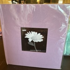 Fabric Frame Cover Photo Album 200 Pockets Hold 4x6 Photos, Lavender NEW