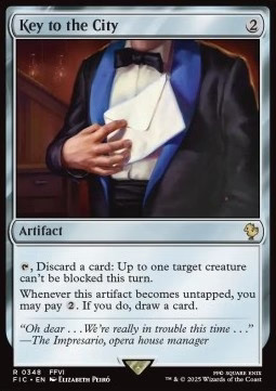 Magic/MTG Key to the City FIC-348 Rare Französisch NM