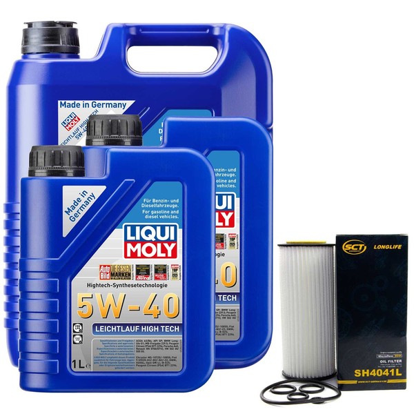 MotoröL Set High Tech 5W-40 Liqui Moly 7 Liter + ÖLfilter FüR Audi A4 A6 BMW 3Er-image