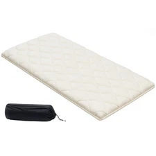 Uimoso Japanese Tatami Mat Twin Foldable Futon Mattress with Storage Bag, White