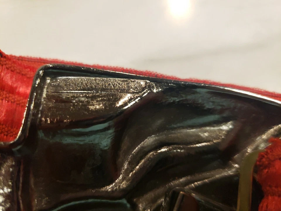 Vintage Charmant Belts Beverly Hills Chic Sleek  Red Stretch Belt Buckle - Image 4 of 4