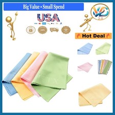 Microfiber Screen Cleaning Cloths 4-Pack 6x7 Inches for Phones, Tablets, Lenses