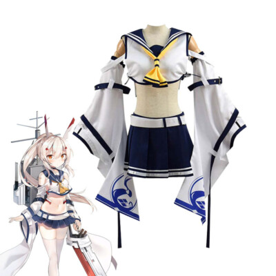 Azur Lane Game Cosplay Costume IJN Ayanami Top Dress Girls Cute Party  Outfit | eBay
