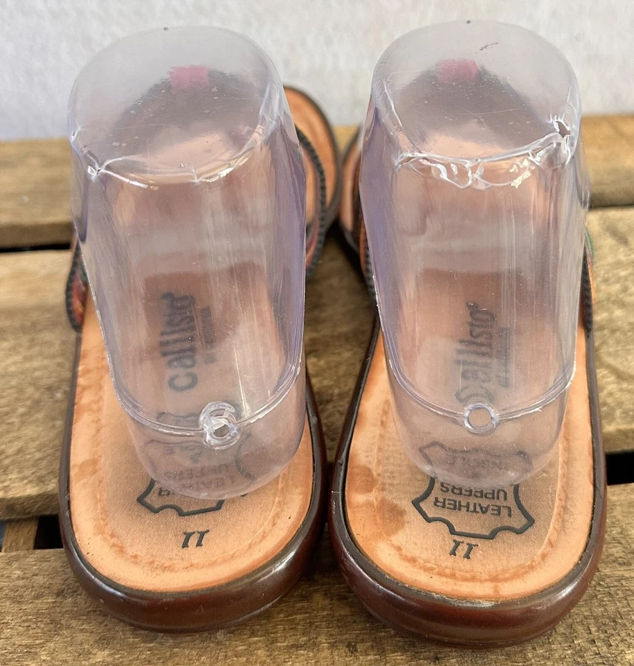 Callisto Sandals Rainbow Slides Flats USA Made Women’s 11 Colorful Summer - image 3 of 4