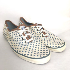 Keds Shoes Womens Size 9.5 White Gray Canvas Casual Tennis Sneakers 