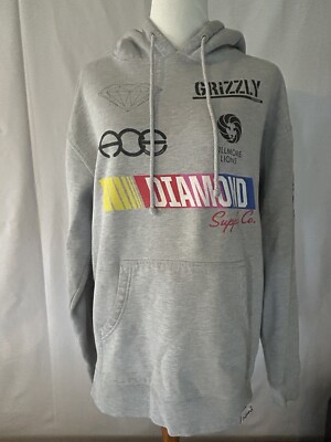 Diamond Supply Co Grizzly Griptape #98 Racing Sweatshirt Hoodie Mens Size Medium