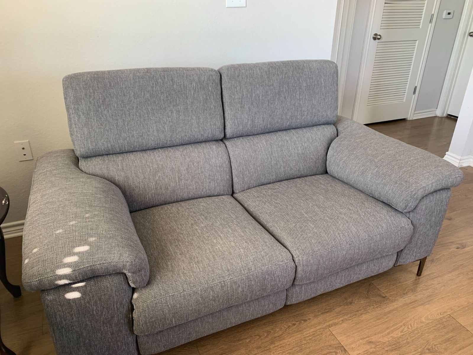 Talin Grey 68" Power Reclining Loveseat with Adjustable Headrest & USB