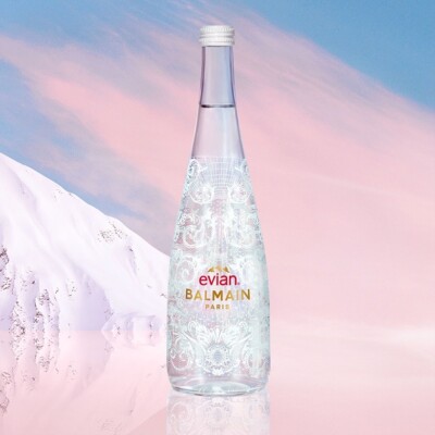 Evian x Balmain Paris Trinkflasche 750ml (Limited Edition)