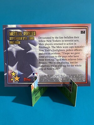 2001 Topps America United We Stand #358 Mets vs Pirates Mike